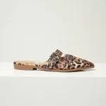 Animal print mules