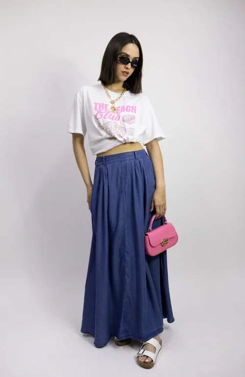 Denim breeze skirt
