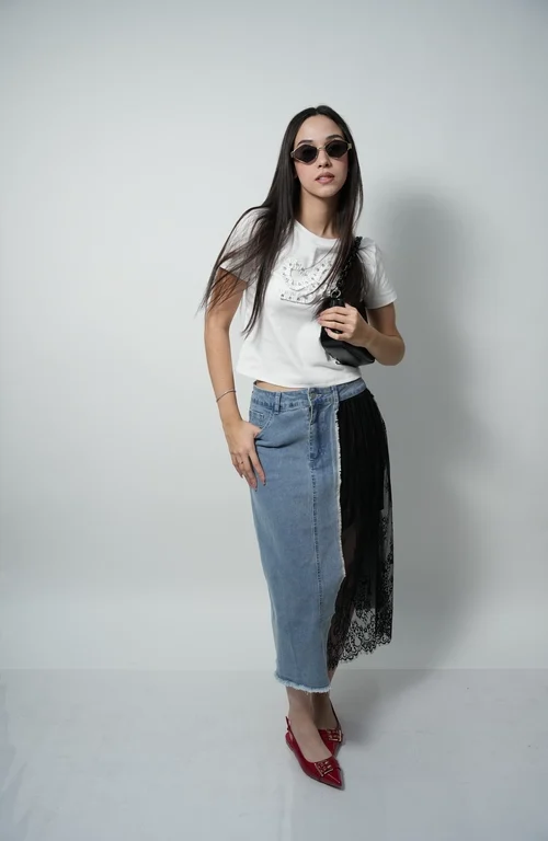 Lace & denim