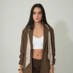 Blazer roll-up sleeve